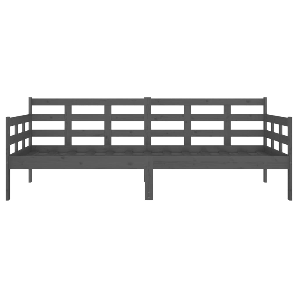 Tagesbett Grau Massivholz Kiefer 90x190 cm