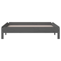 Thumbnail for Stapelbett Grau 90x200 cm Massivholz Kiefer