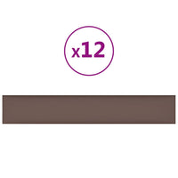 Thumbnail for Wandpaneele 12 Stk. Braun 90x15 cm Kunstleder 1,62 m²