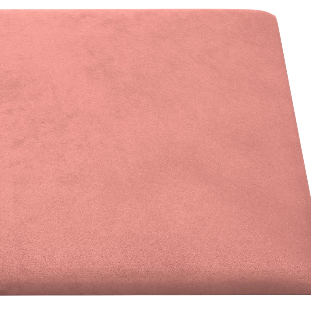 Wandpaneele 12 Stk. Rosa 90x15 cm Samt 1,62 m²
