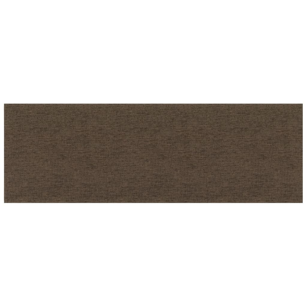 Wandpaneele 12 Stk. Braun 90x30 cm Stoff 3,24 m²