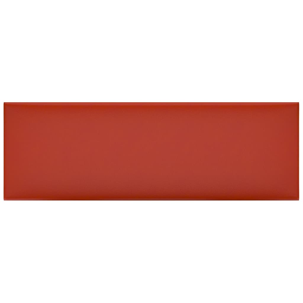 Wandpaneele 12 Stk. Rot 90x30 cm Kunstleder 3,24 m²
