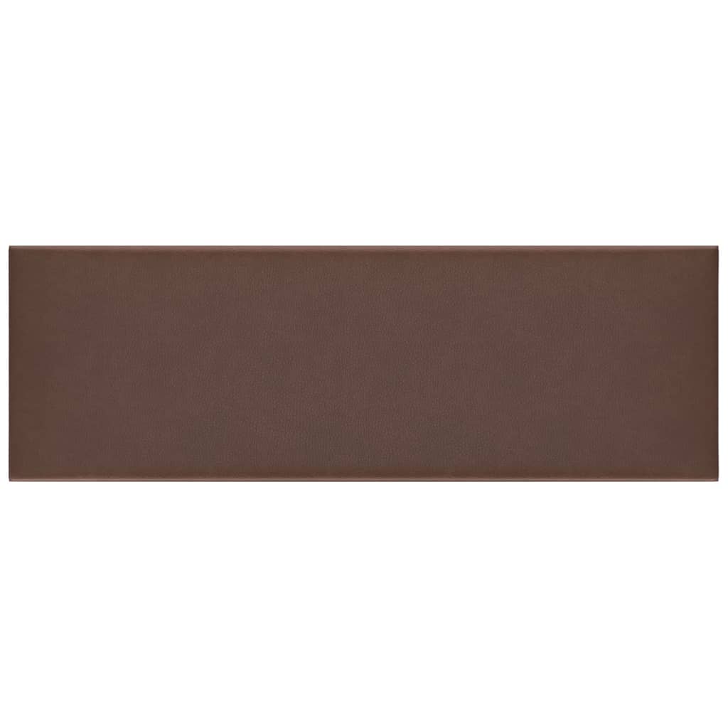 Wandpaneele 12 Stk. Braun 90x30 cm Kunstleder 3,24 m²