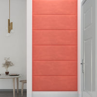 Thumbnail for Wandpaneele 12 Stk. Rosa 90x30 cm Samt 3,24 m²