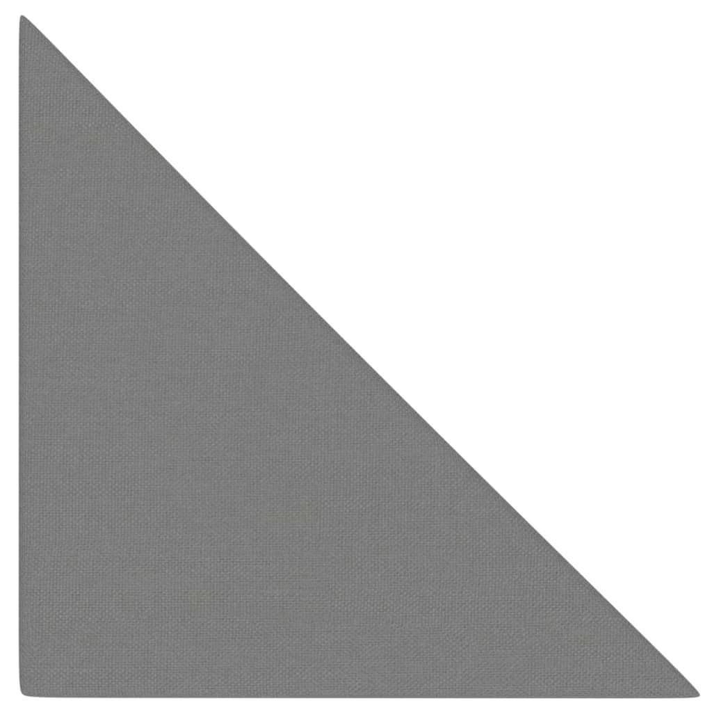 Wandpaneele 12 Stk. Hellgrau 30x30 cm Stoff 1,08 m²