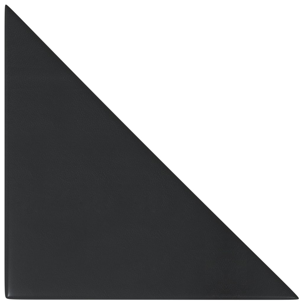 Wandpaneele 12 Stk. Schwarz 30x30 cm Kunstleder 1,08 m²