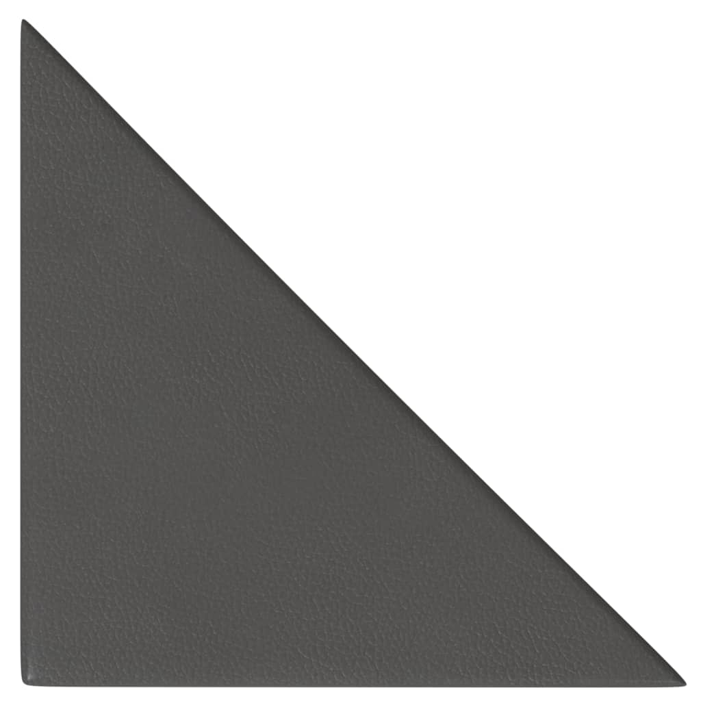 Wandpaneele 12 Stk. Grau 30x30 cm Kunstleder 1,08 m²
