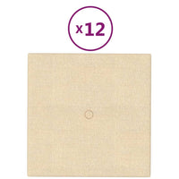 Thumbnail for Wandpaneele 12 Stk. Creme 30x30 cm Stoff 1,08 m²