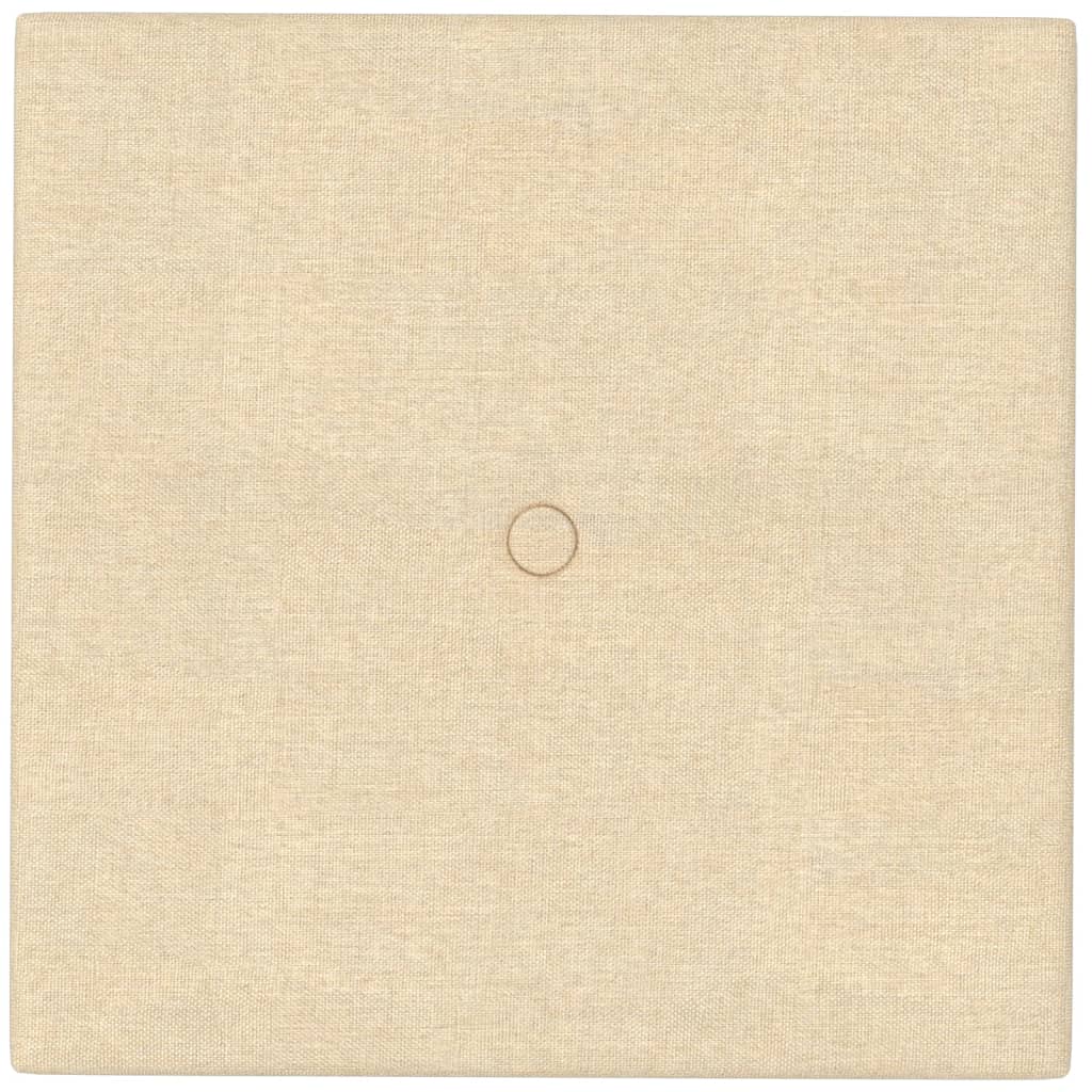 Wandpaneele 12 Stk. Creme 30x30 cm Stoff 1,08 m²