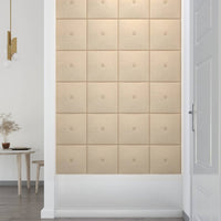 Thumbnail for Wandpaneele 12 Stk. Creme 30x30 cm Stoff 1,08 m²