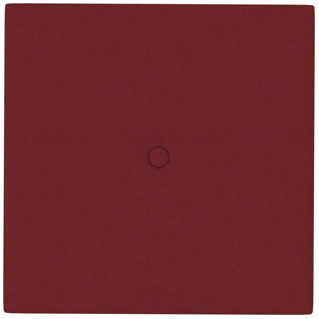 Wandpaneele 12 Stk. Weinrot 30x30 cm Stoff 1,08 m²