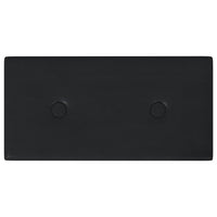 Thumbnail for Wandpaneele 12 Stk. Schwarz 30x15 cm Kunstleder 0,54 m²