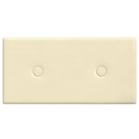 Thumbnail for Wandpaneele 12 Stk. Creme 30x15 cm Kunstleder 0,54 m²