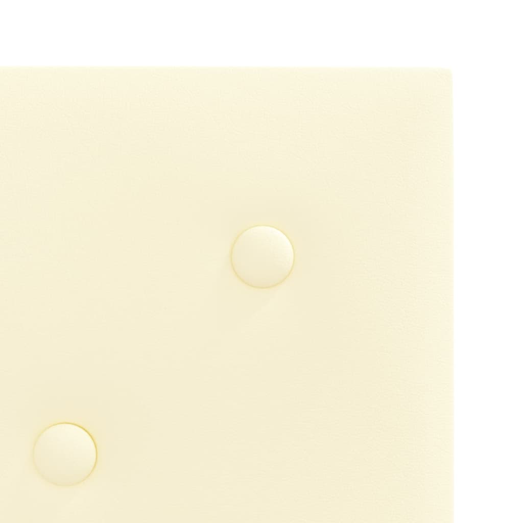 Wandpaneele 12 Stk. Creme 30x30 cm Kunstleder 1,08 m²