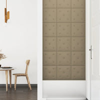 Thumbnail for Wandpaneele 12 Stk. Cappuccino-Braun 30x30cm Kunstleder 1,08 m²