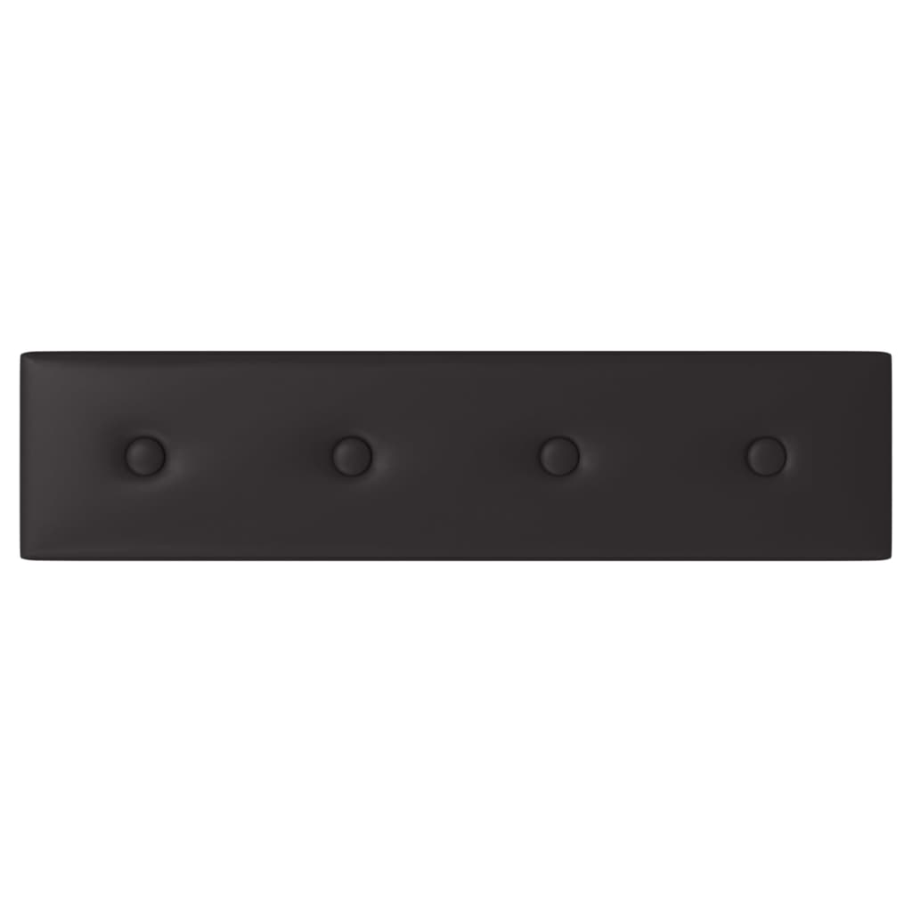 Wandpaneele 12 Stk. Schwarz 60x15 cm Kunstleder 1,08 m²