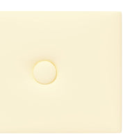 Thumbnail for Wandpaneele 12 Stk. Creme 60x15 cm Kunstleder 1,08 m²