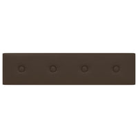 Thumbnail for Wandpaneele 12 Stk. Braun 60x15 cm Kunstleder 1,08 m²