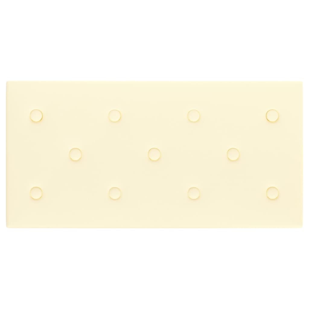 Wandpaneele 12 Stk. Creme 60x30 cm Kunstleder 2,16 m²