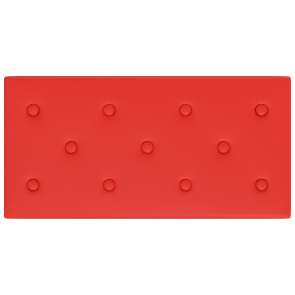 Wandpaneele 12 Stk. Rot 60x30 cm Kunstleder 2,16 m²