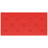 Thumbnail for Wandpaneele 12 Stk. Rot 60x30 cm Kunstleder 2,16 m²