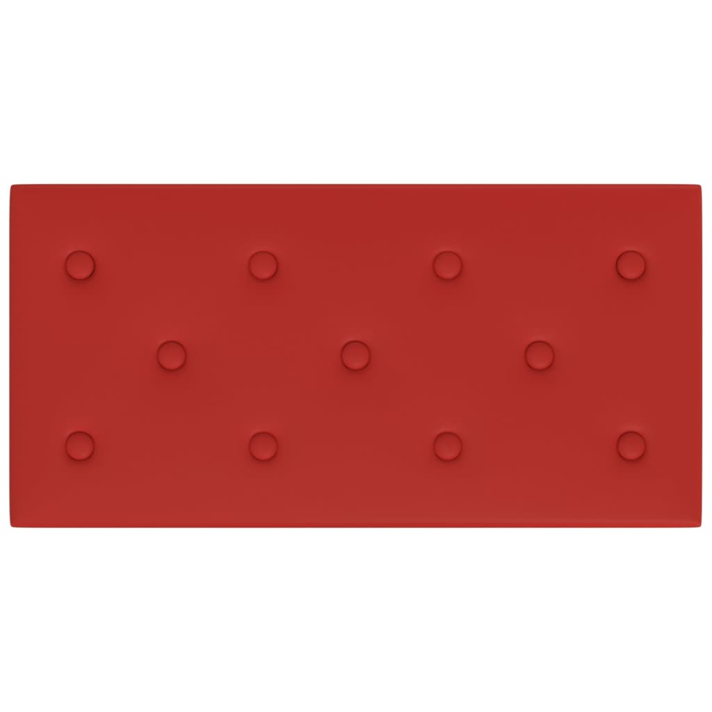 Wandpaneele 12 Stk. Weinrot 60x30 cm Kunstleder 2,16 m²