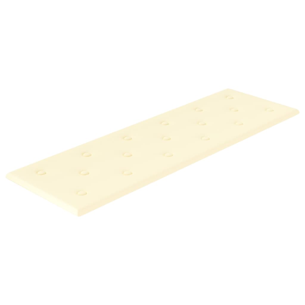 Wandpaneele 12 Stk. Creme 90x30 cm Kunstleder 3,24 m²