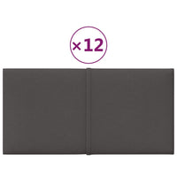 Thumbnail for Wandpaneele 12 Stk. Dunkelgrau 30x15 cm Stoff 0,54 m²
