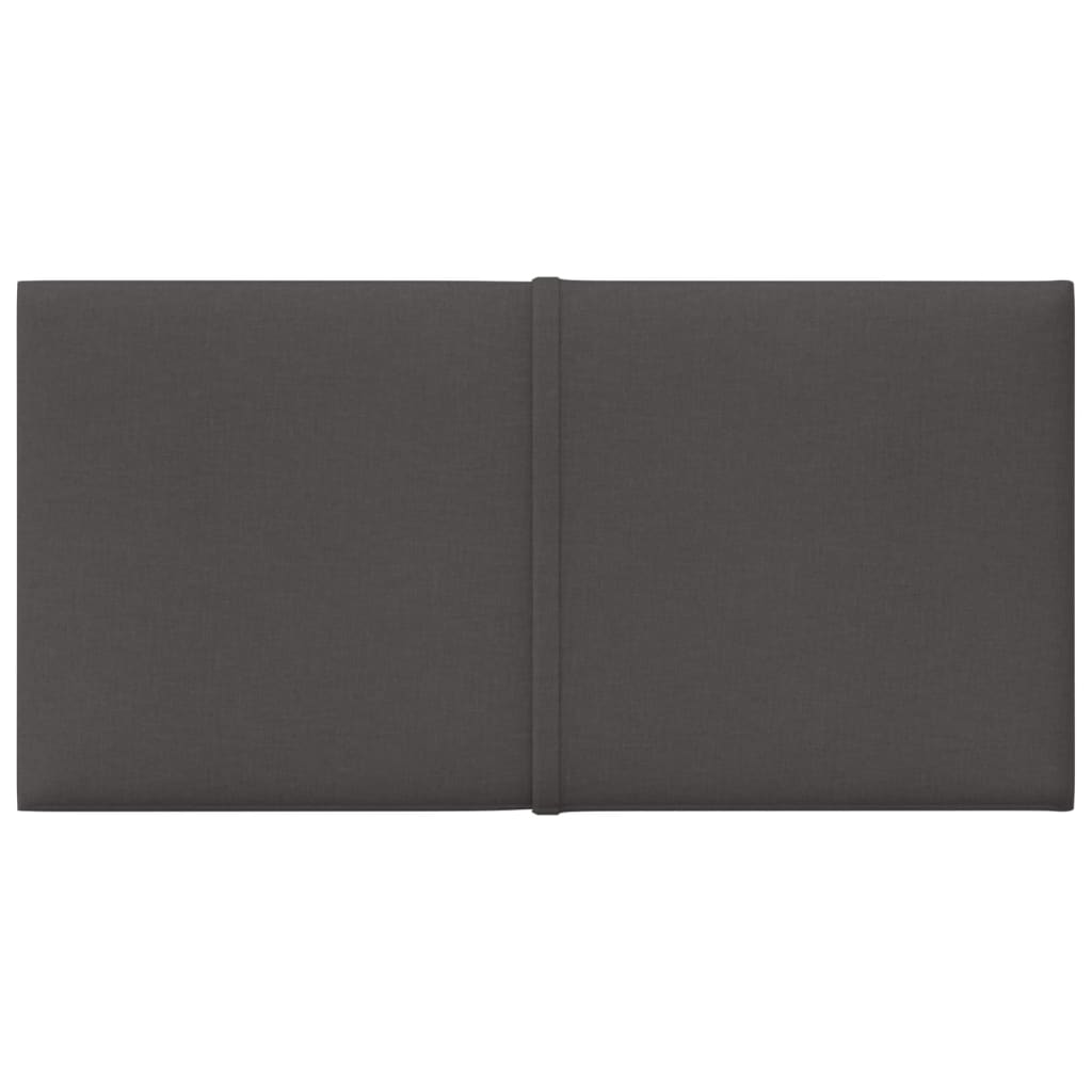 Wandpaneele 12 Stk. Dunkelgrau 30x15 cm Stoff 0,54 m²