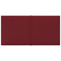 Thumbnail for Wandpaneele 12 Stk. Weinrot 30x15 cm Stoff 0,54 m²
