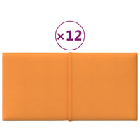 Thumbnail for Wandpaneele 12 Stk. Gelb 30x15 cm Stoff 0,54 m²