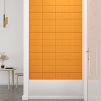 Thumbnail for Wandpaneele 12 Stk. Gelb 30x15 cm Stoff 0,54 m²