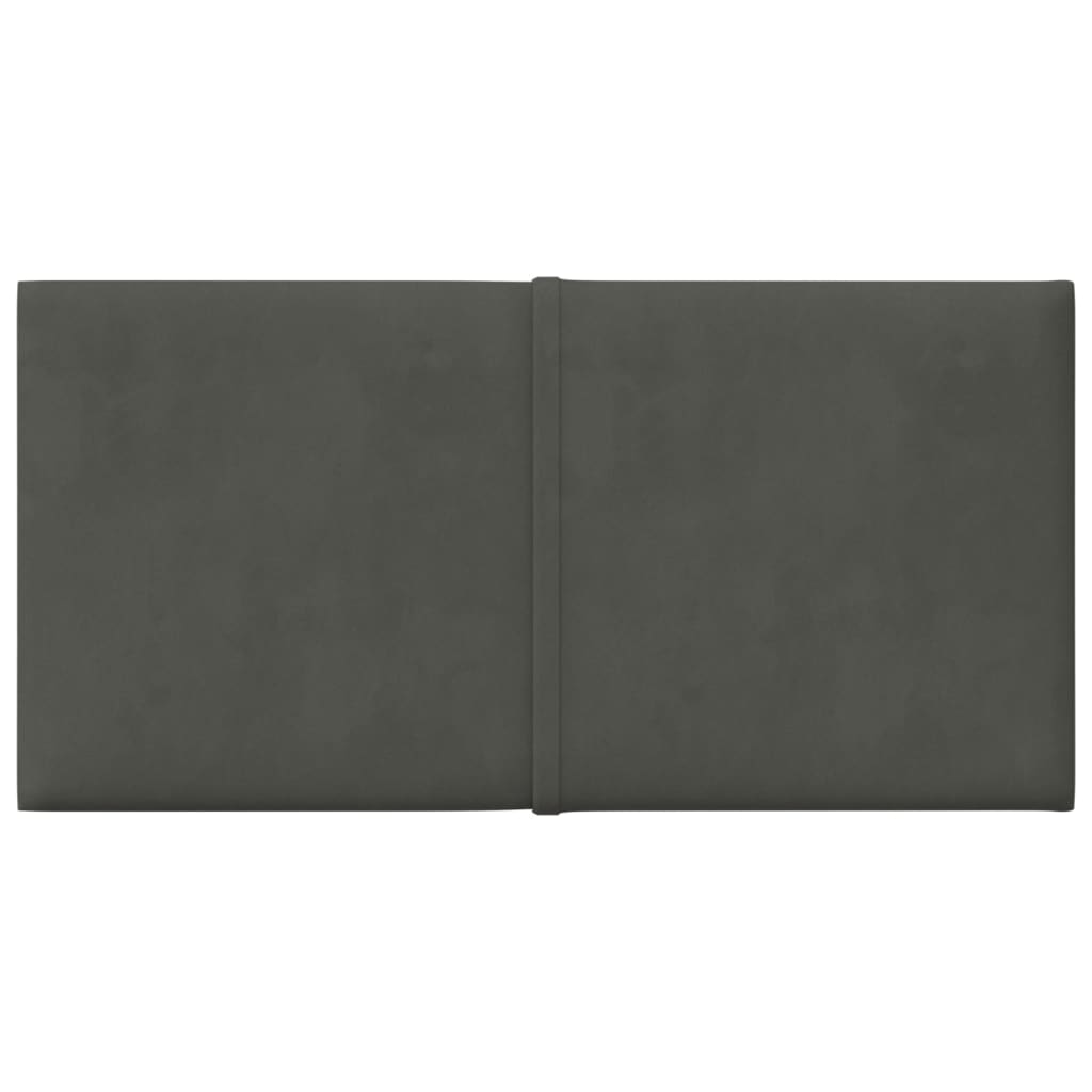 Wandpaneele 12 Stk. Dunkelgrau 30x15 cm Samt 0,54 m²