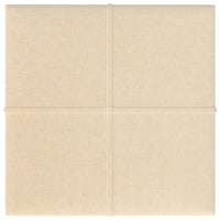 Thumbnail for Wandpaneele 12 Stk. Creme 30x30 cm Stoff 1,08 m²