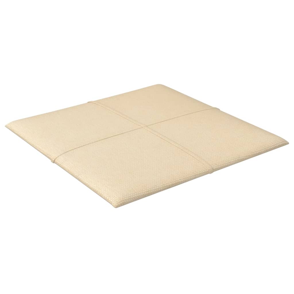 Wandpaneele 12 Stk. Creme 30x30 cm Stoff 1,08 m²