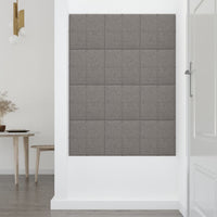 Thumbnail for Wandpaneele 12 Stk. Hellgrau 30x30 cm Stoff 1,08 m²