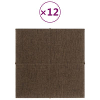 Thumbnail for Wandpaneele 12 Stk. Braun 30x30 cm Stoff 1,08 m²