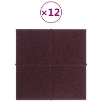 Thumbnail for Wandpaneele 12 Stk. Lila 30x30 cm Stoff 1,08 m²