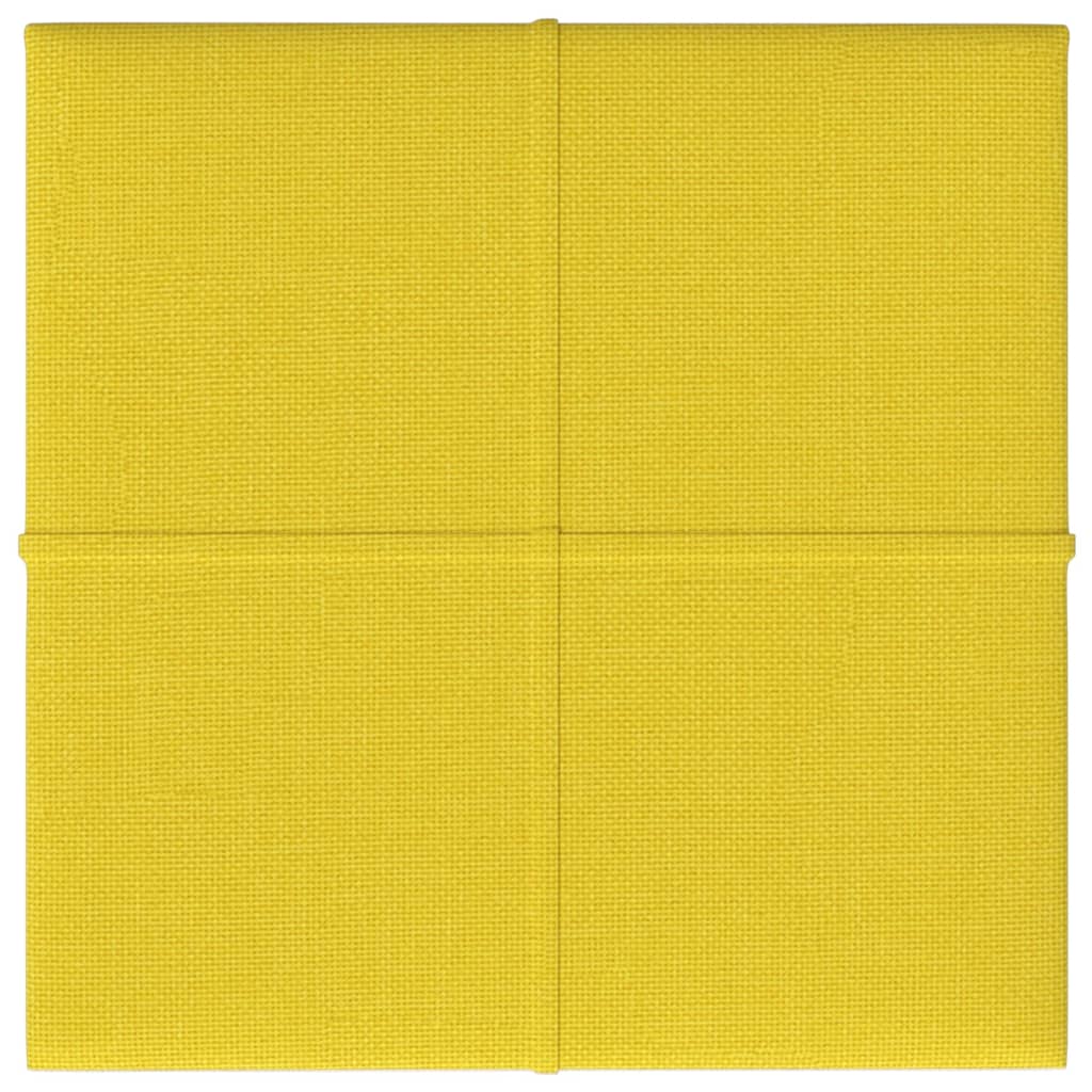 Wandpaneele 12 Stk. Gelb 30x30 cm Stoff 1,08 m²