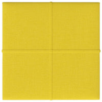 Thumbnail for Wandpaneele 12 Stk. Gelb 30x30 cm Stoff 1,08 m²