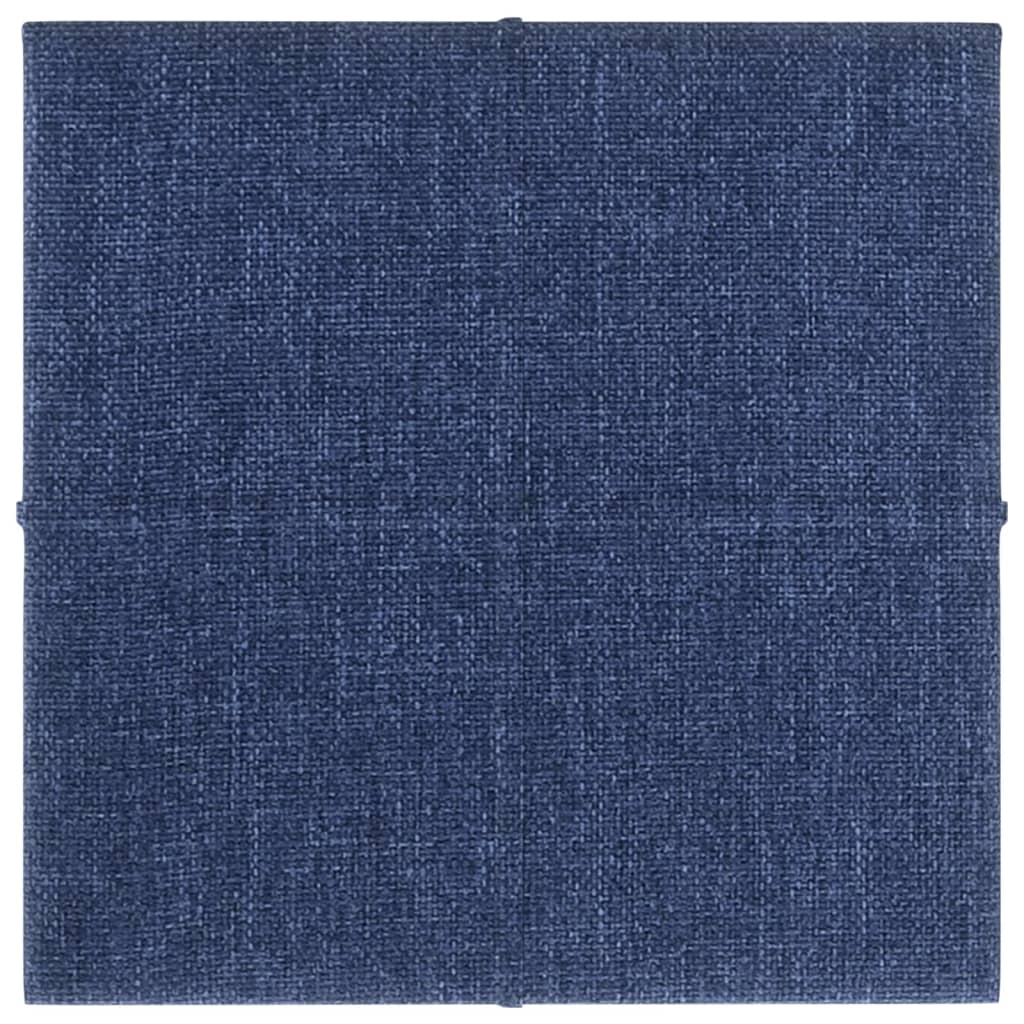 Wandpaneele 12 Stk. Blau 30x30 cm Stoff 1,08 m²