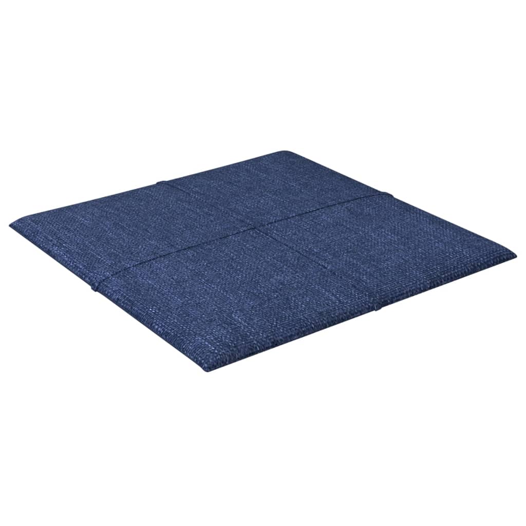 Wandpaneele 12 Stk. Blau 30x30 cm Stoff 1,08 m²