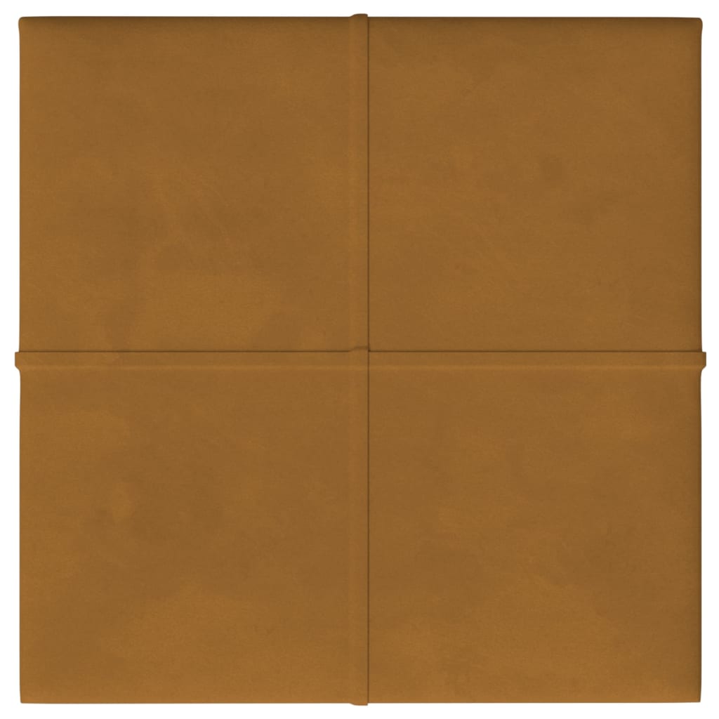 Wandpaneele 12 Stk. Braun 30x30 cm Samt 1,08 m²