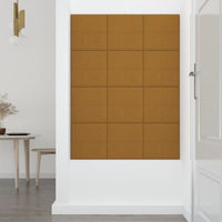Thumbnail for Wandpaneele 12 Stk. Braun 30x30 cm Samt 1,08 m²