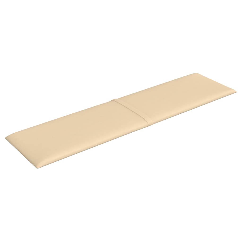Wandpaneele 12 Stk. Creme 60x15 cm Stoff 1,08 m²