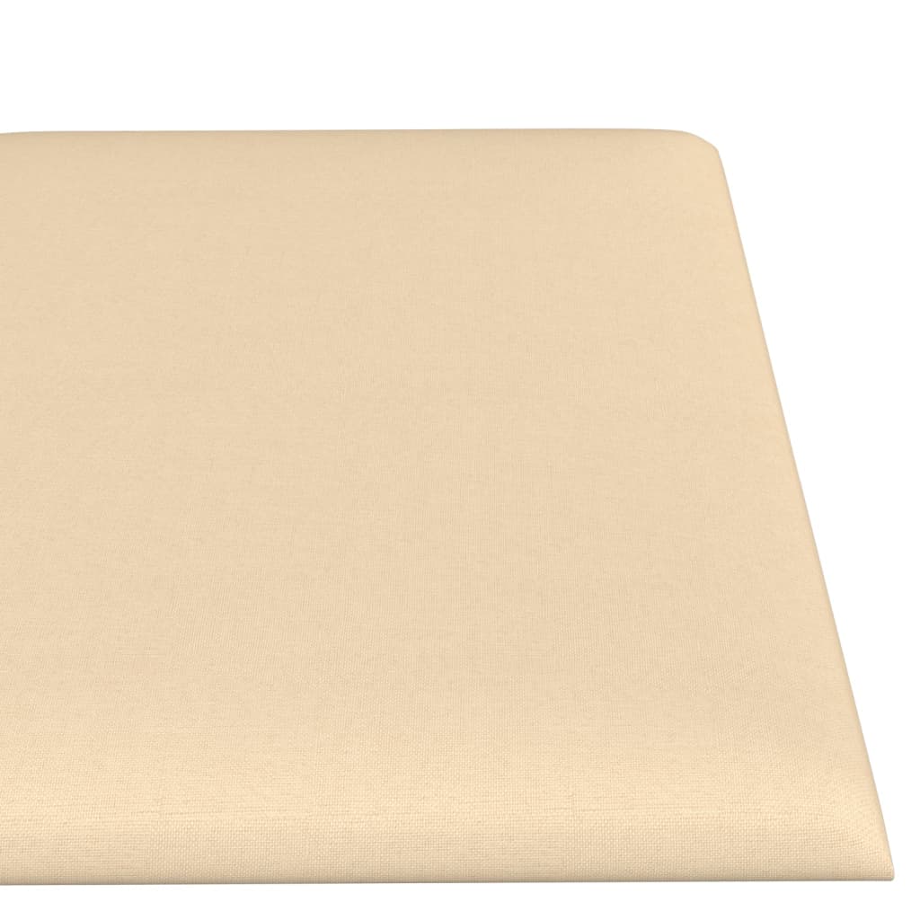 Wandpaneele 12 Stk. Creme 60x15 cm Stoff 1,08 m²