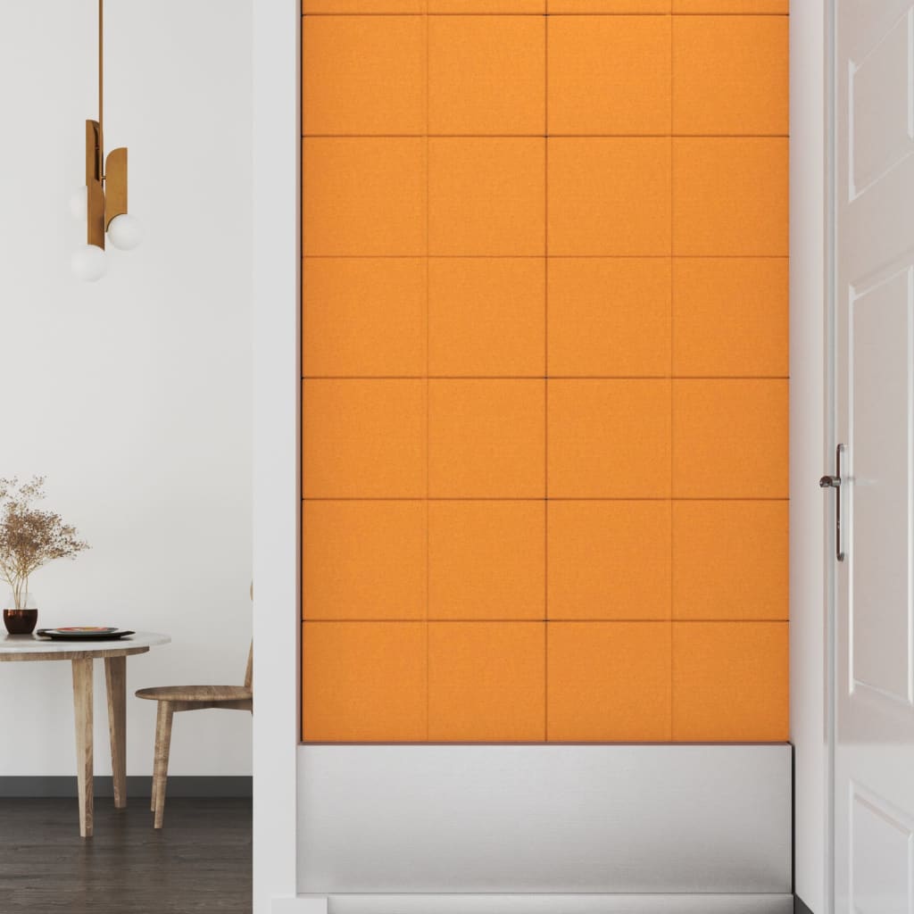 Wandpaneele 12 Stk. Gelb 60x30 cm Stoff 2,16 m²