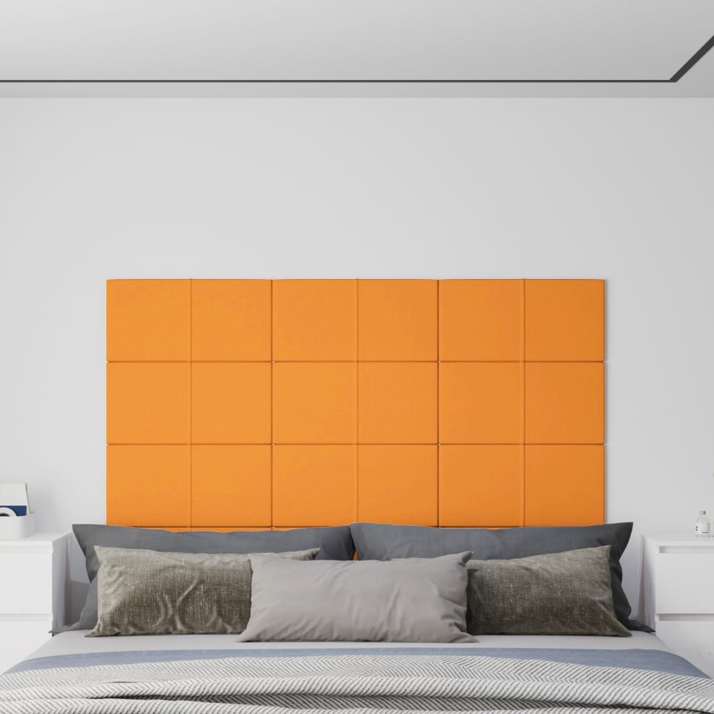 Wandpaneele 12 Stk. Gelb 60x30 cm Stoff 2,16 m²