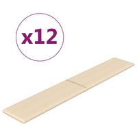 Thumbnail for Wandpaneele 12 Stk. Creme 90x15 cm Stoff 1,62 m²