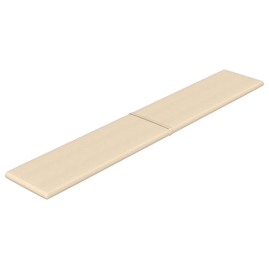 Wandpaneele 12 Stk. Creme 90x15 cm Stoff 1,62 m²